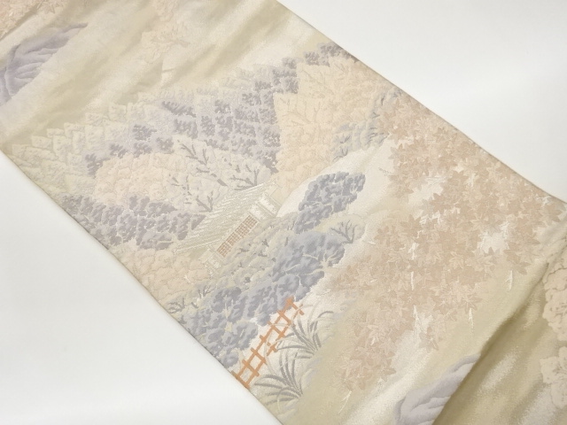 JAPANESE FUKURO OBI / WOVEN MAPLE LEAVES